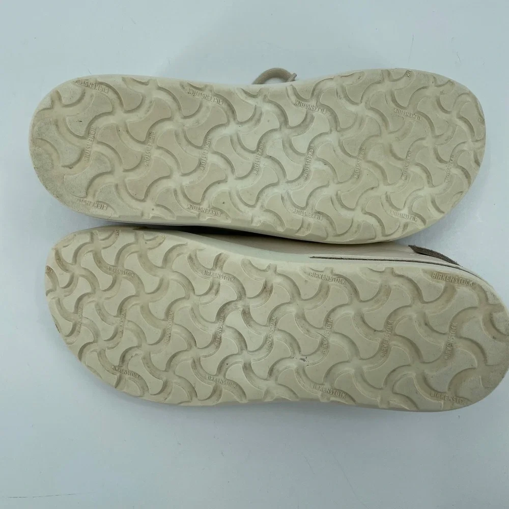 Birkenstock Womens Bend Low Sneaker Size 37 US 6 Eggshell Taupe Leather Nubuck‎